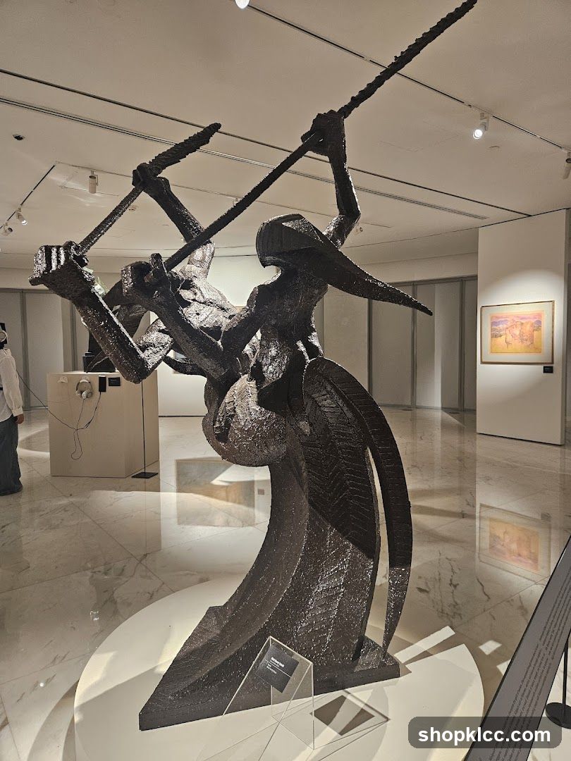 Sculpture in a museum