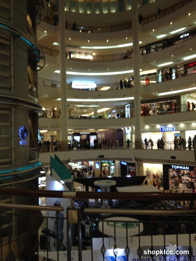 Interior of a multi-level shopping mall