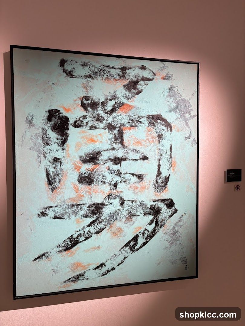 Abstract Painting with Calligraphy