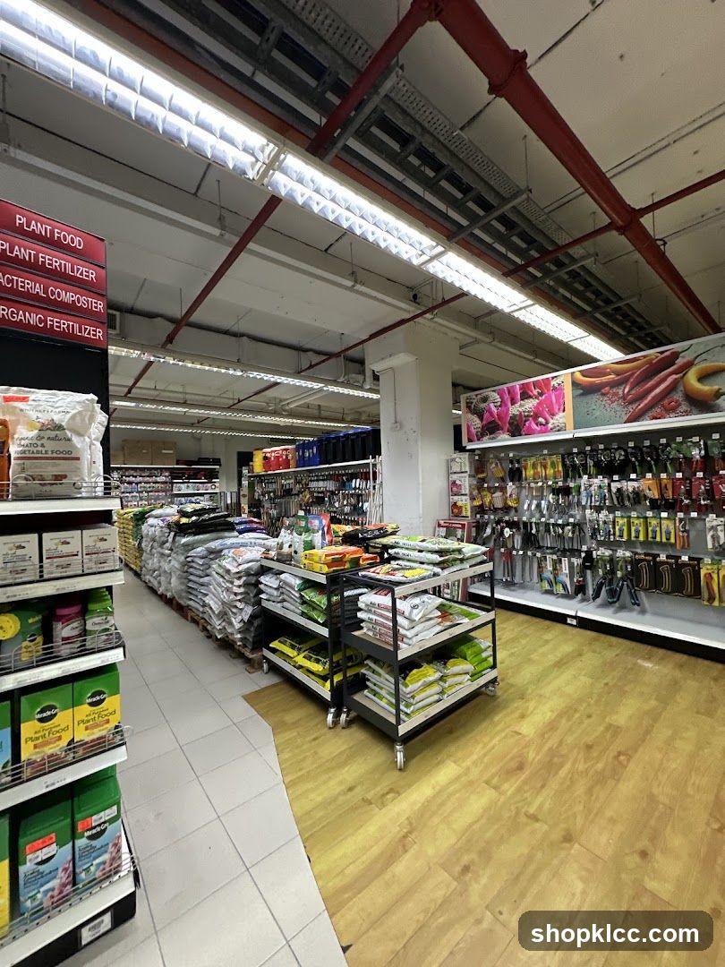 Gardening Supplies Aisle