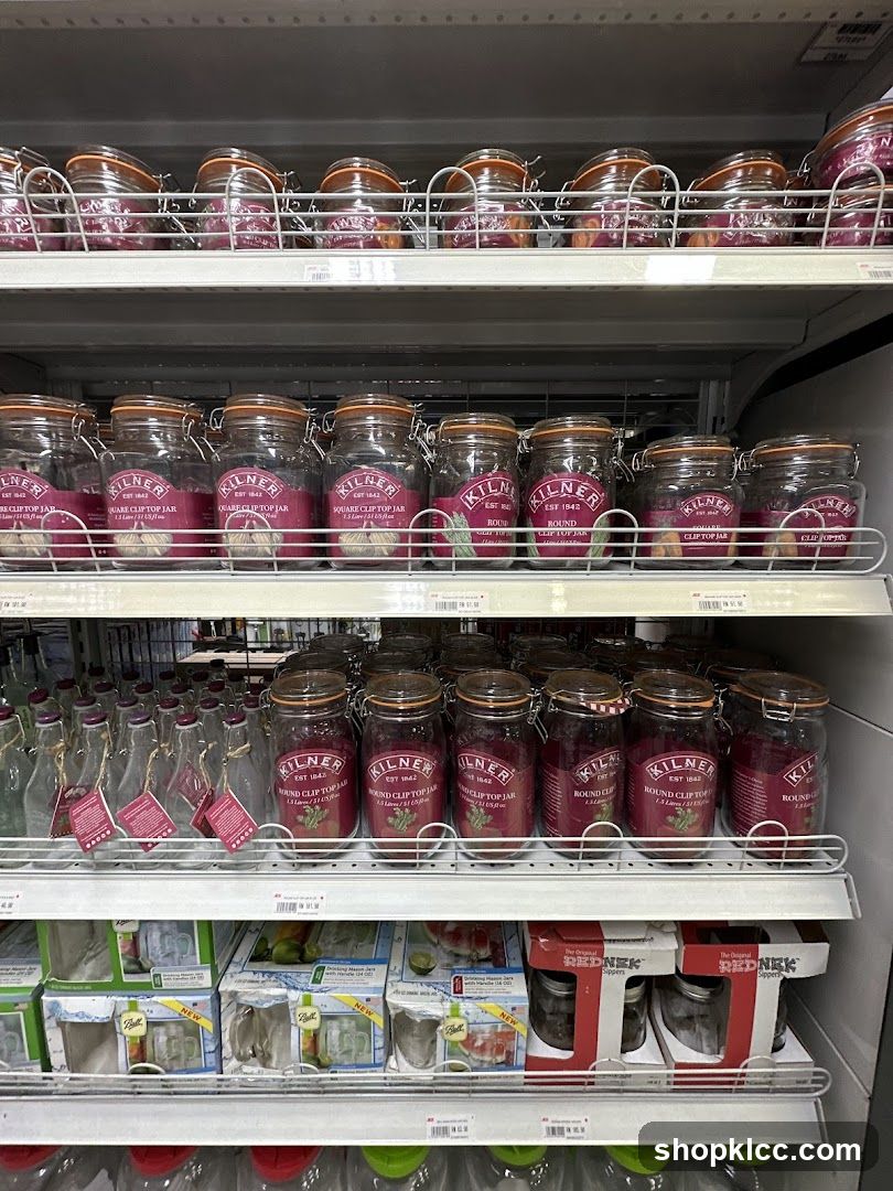 Jars and Bottles on Shelves