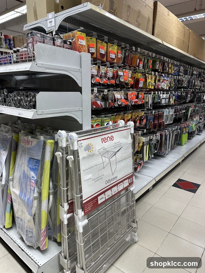 Retail Store Shelving with Household Items