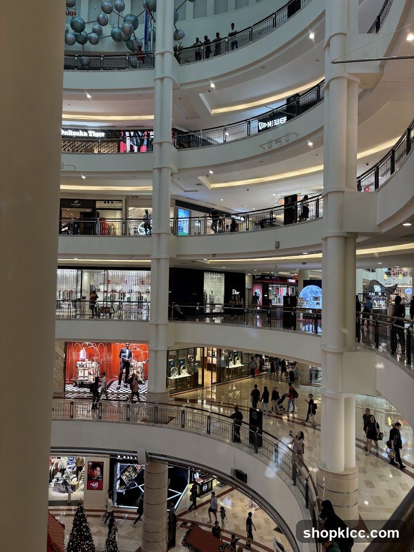 Interior of a multi-level shopping mall