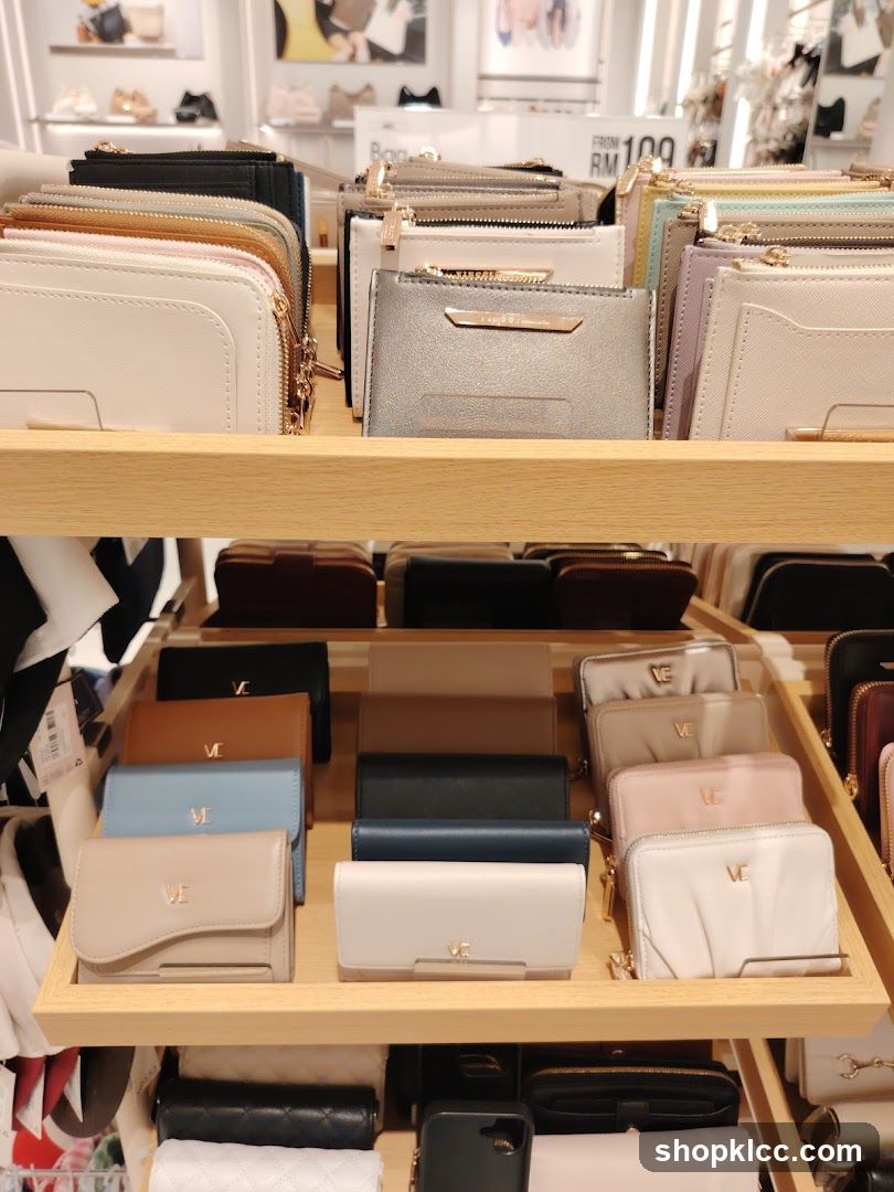 Wallets on display