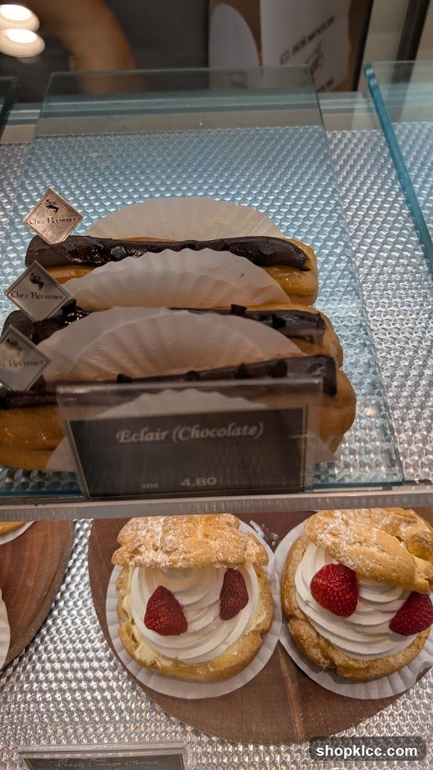 Pastries in a Display Case