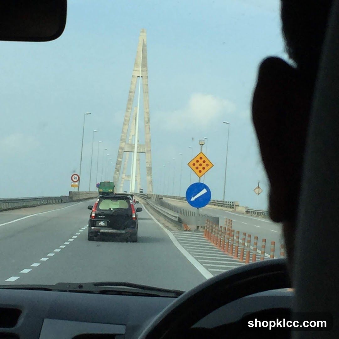 Driving on a bridge
