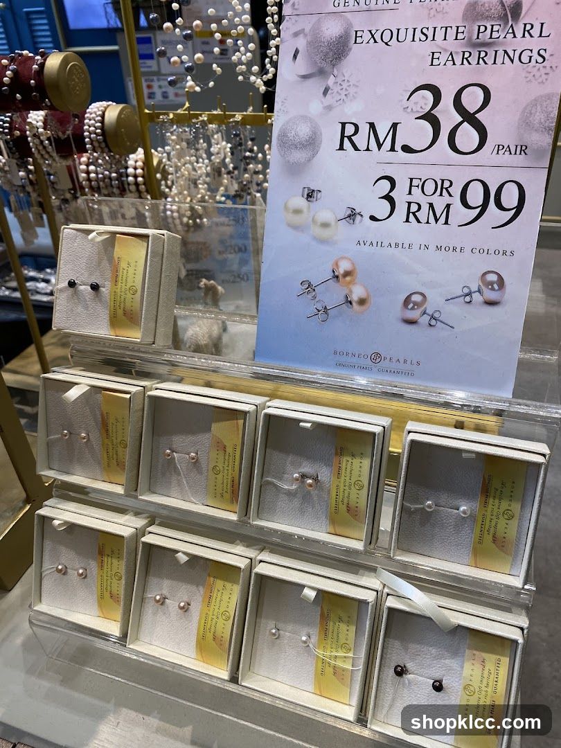 Pearl Earrings Display