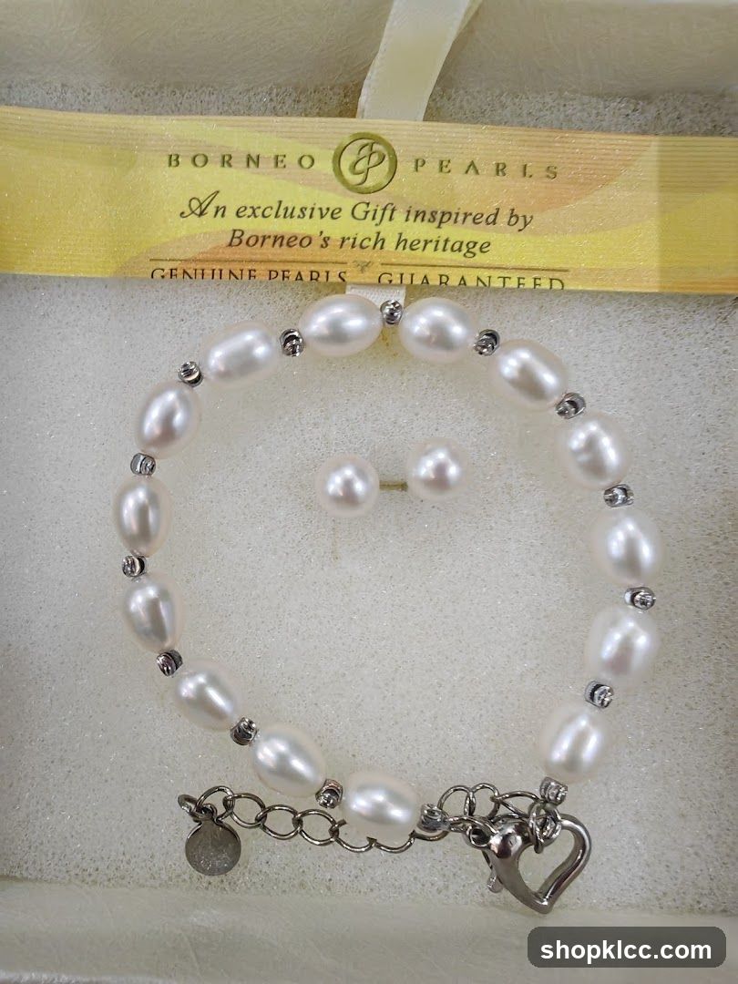 Pearl Bracelet and Earrings Set