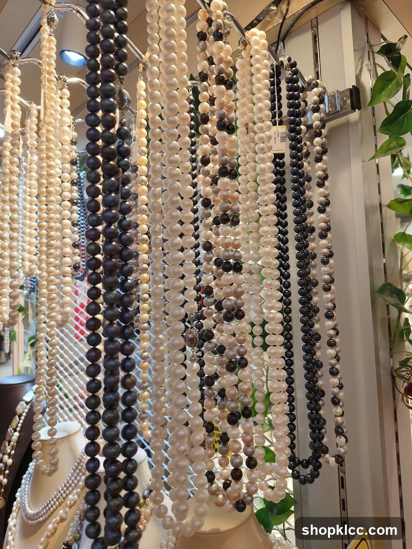 Pearl Necklaces Display