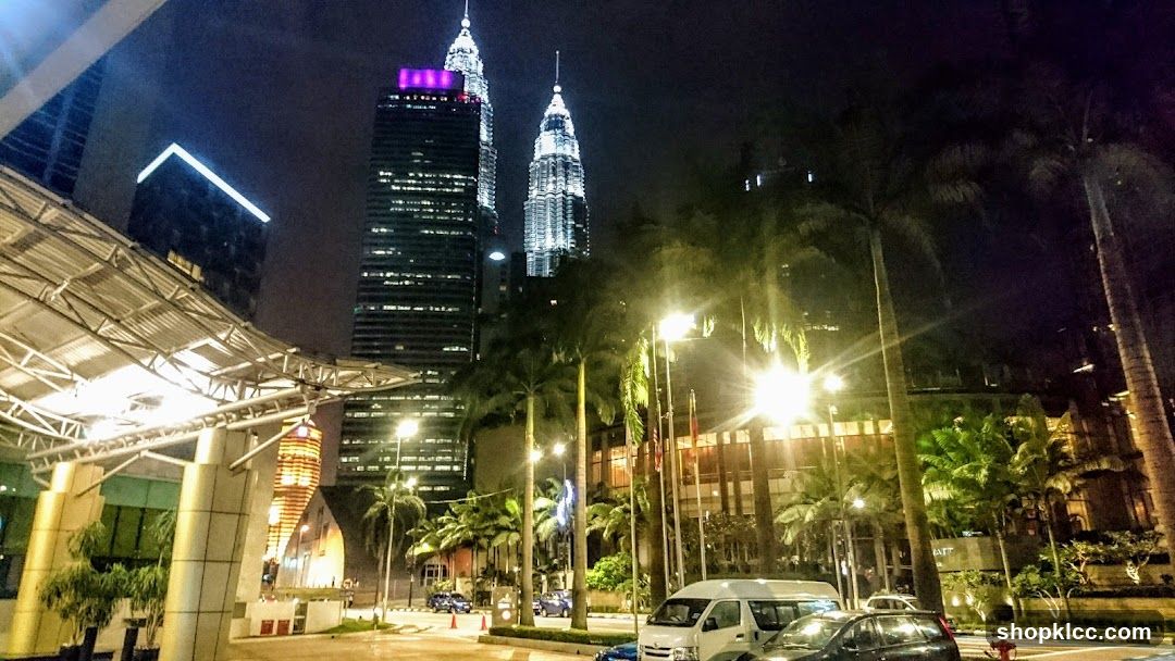 Cityscape at Night with Petronas Towers