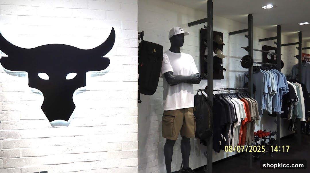 Clothing store interior with merchandise and mannequins
