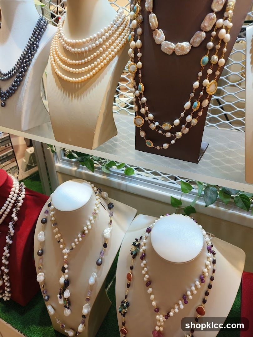 Pearl Necklaces Display