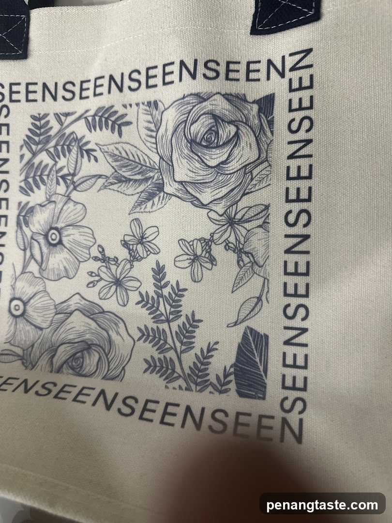 Tote Bag with Floral Design