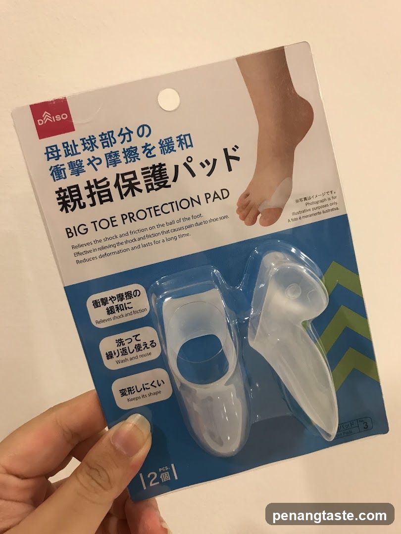 Daiso Big Toe Protection Pad Packaging