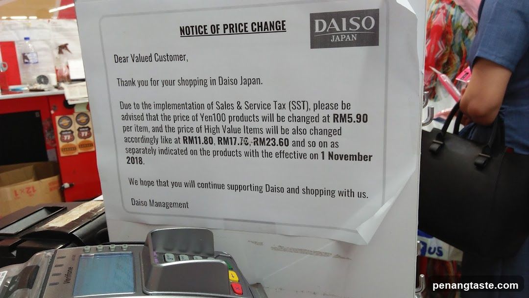 Daiso Japan Price Change Notice