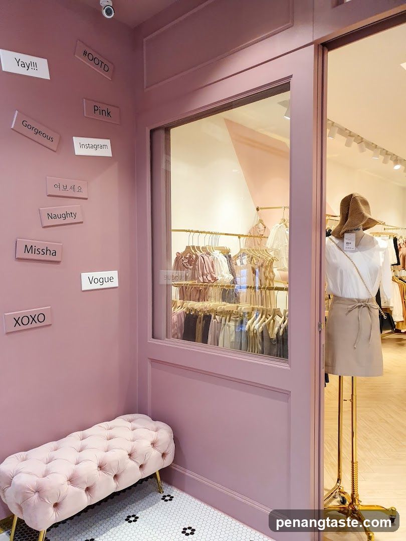 Pink Clothing Store Interior