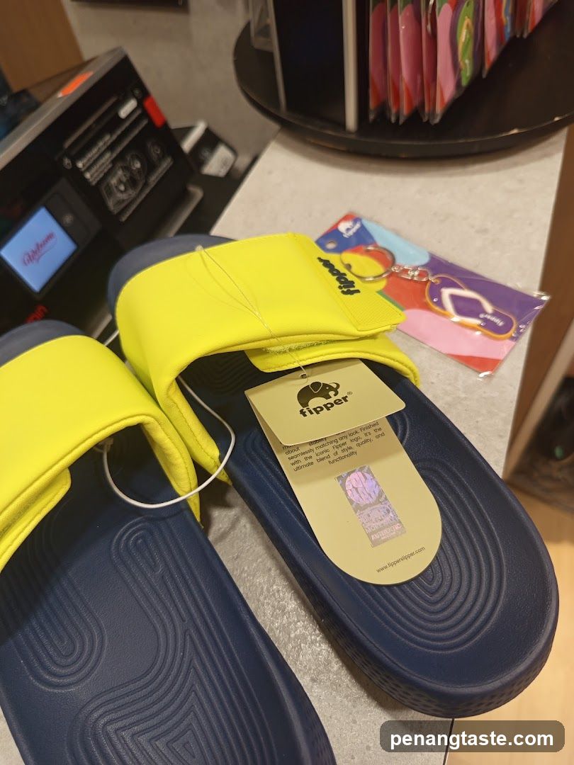 Flip-flops and keychain