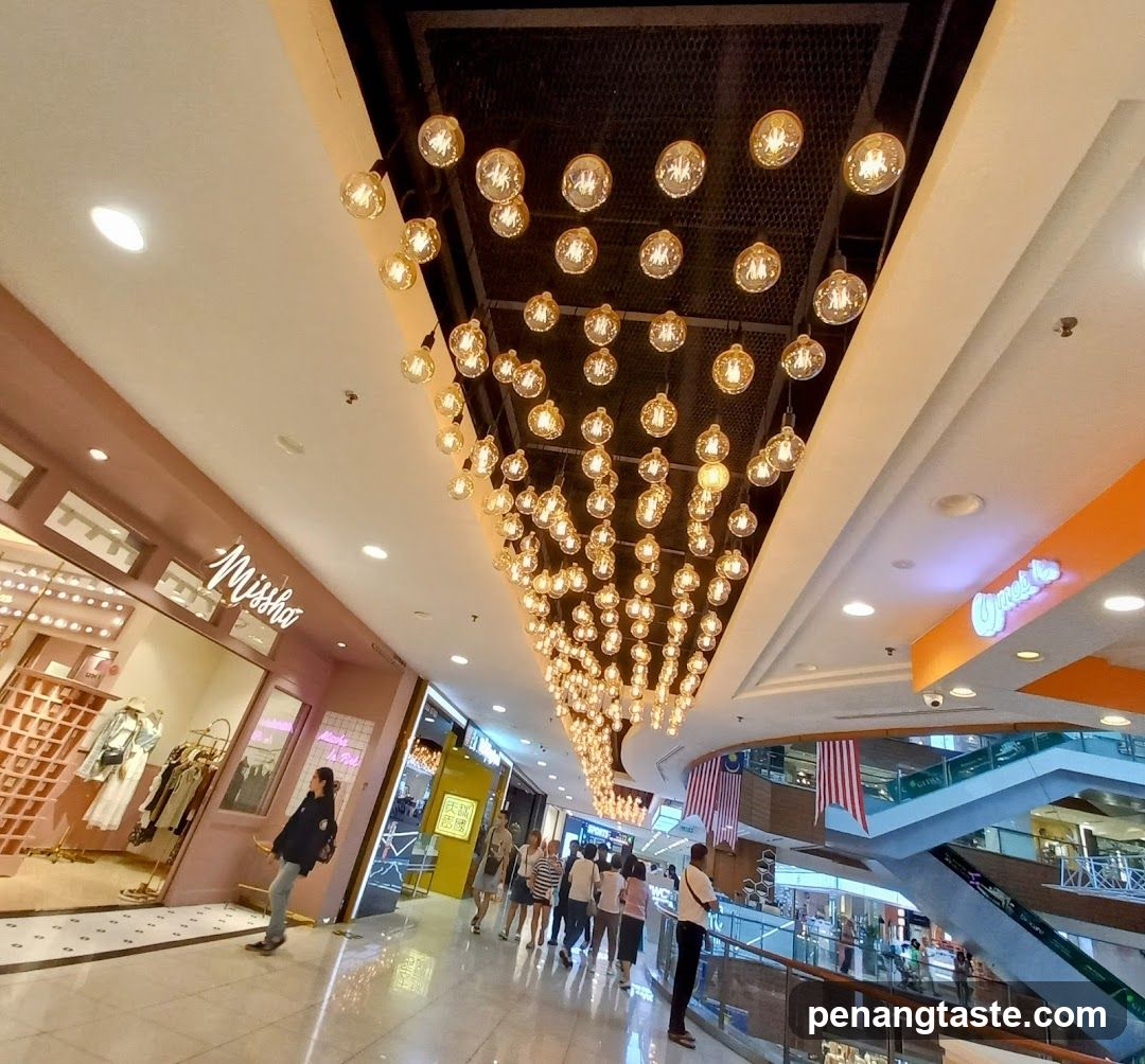 Mall Interior with Decorative Lighting