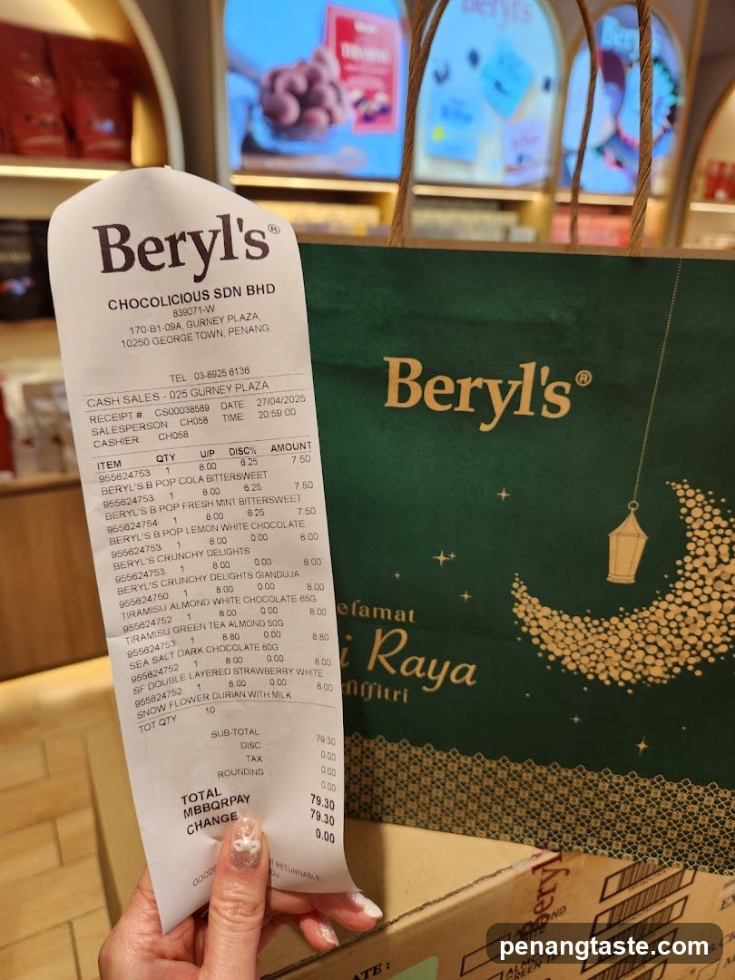 Beryl's Receipt and Shopping Bag
