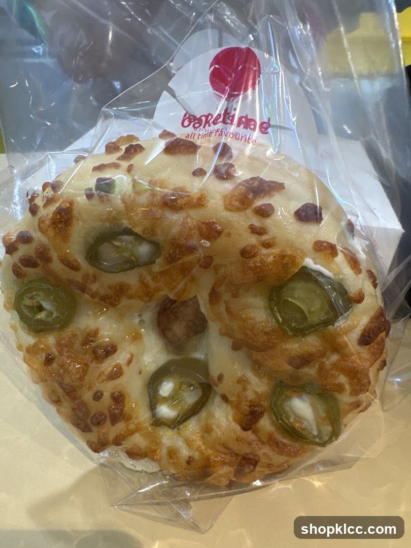 Bagel with Jalapeños and Cheese