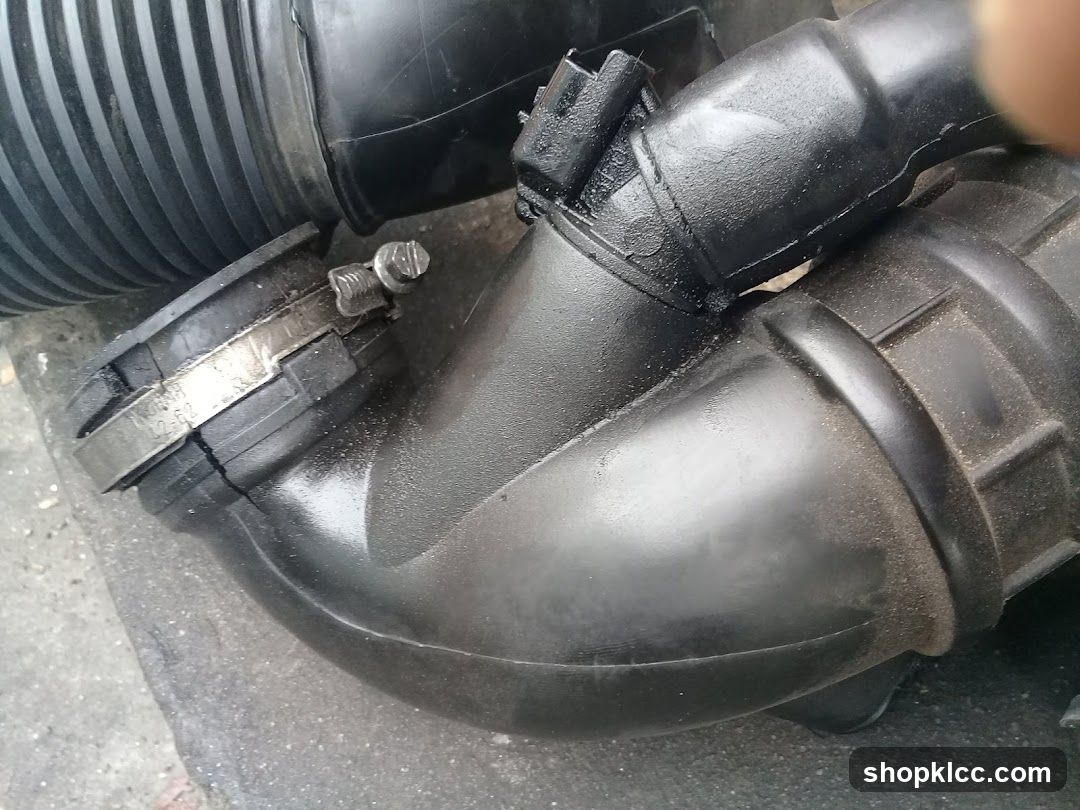 Black automotive intake manifold