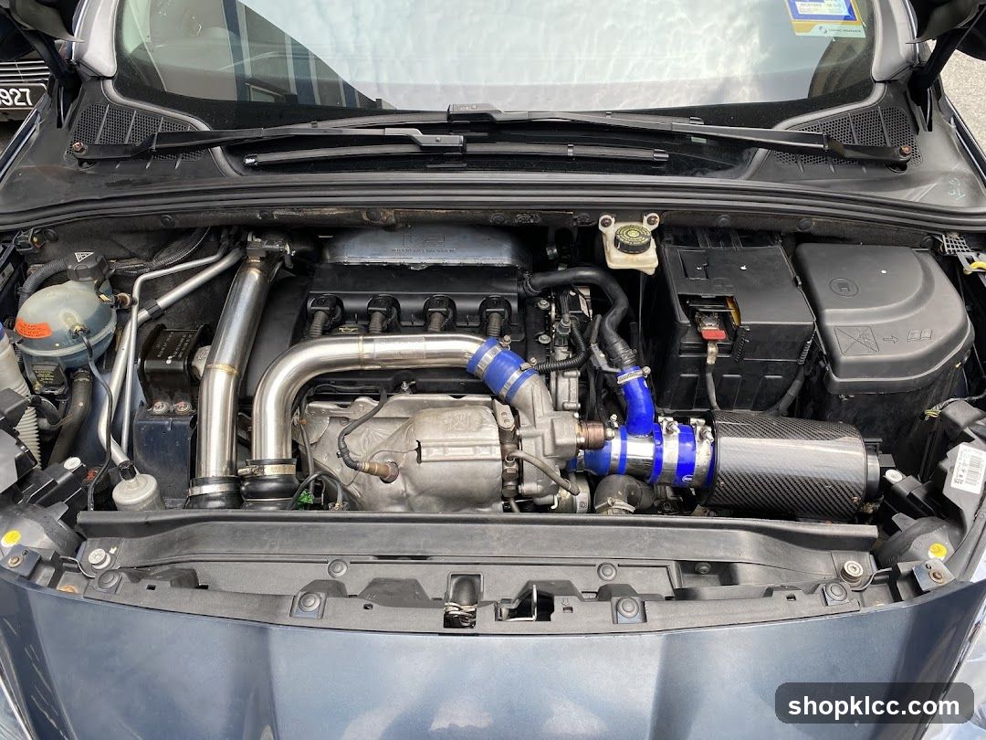 Car Engine Bay with Modifications