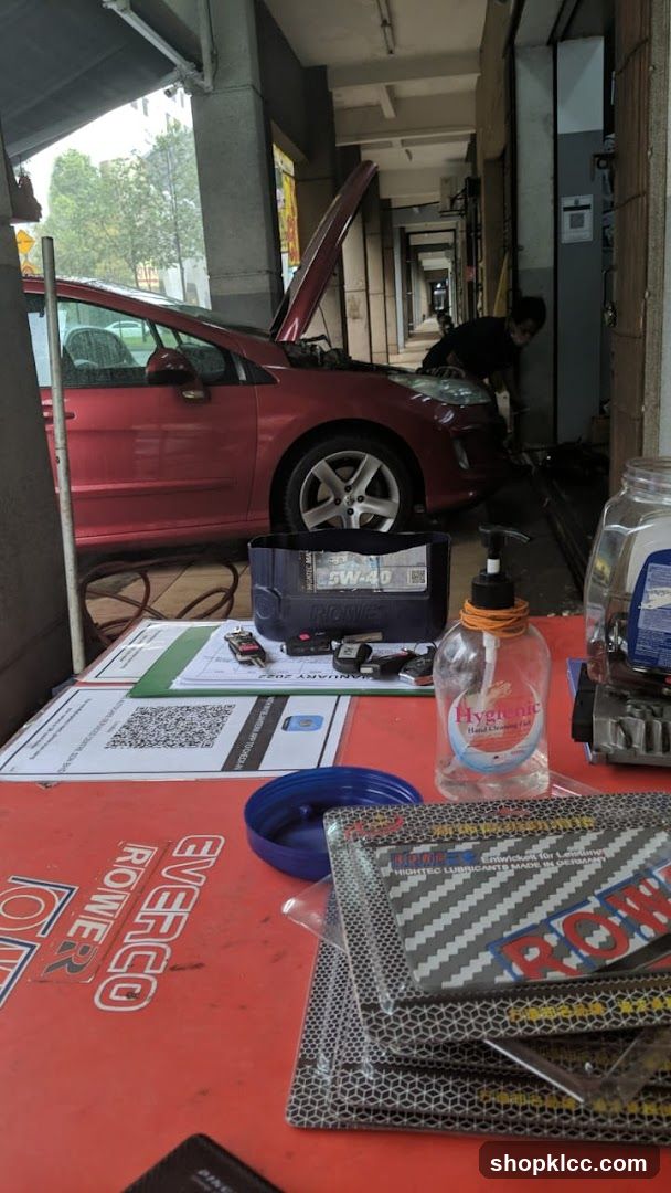 Auto Repair Shop Interior View