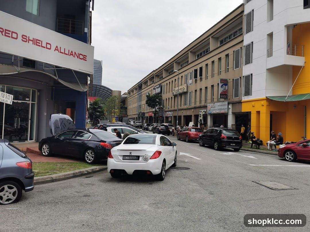 Street Scene with Cars and Buildings
