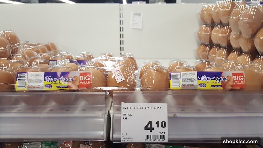 Eggs on display