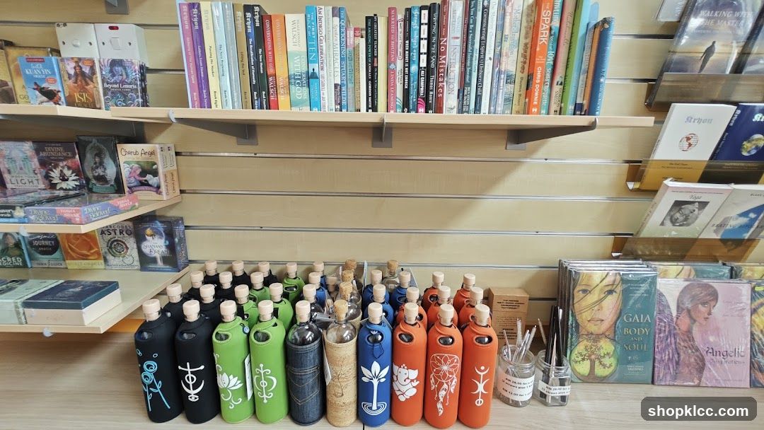Books and bottles display