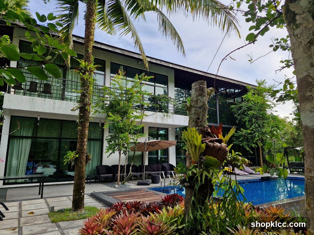 Resort with Pool and Lush Greenery