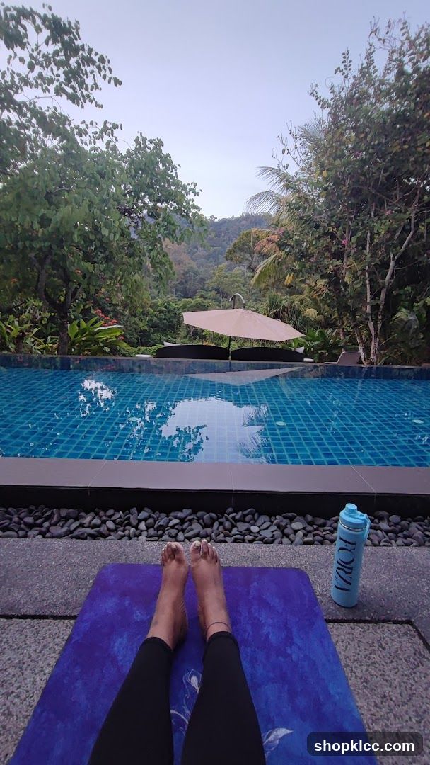Yoga Mat by the Pool