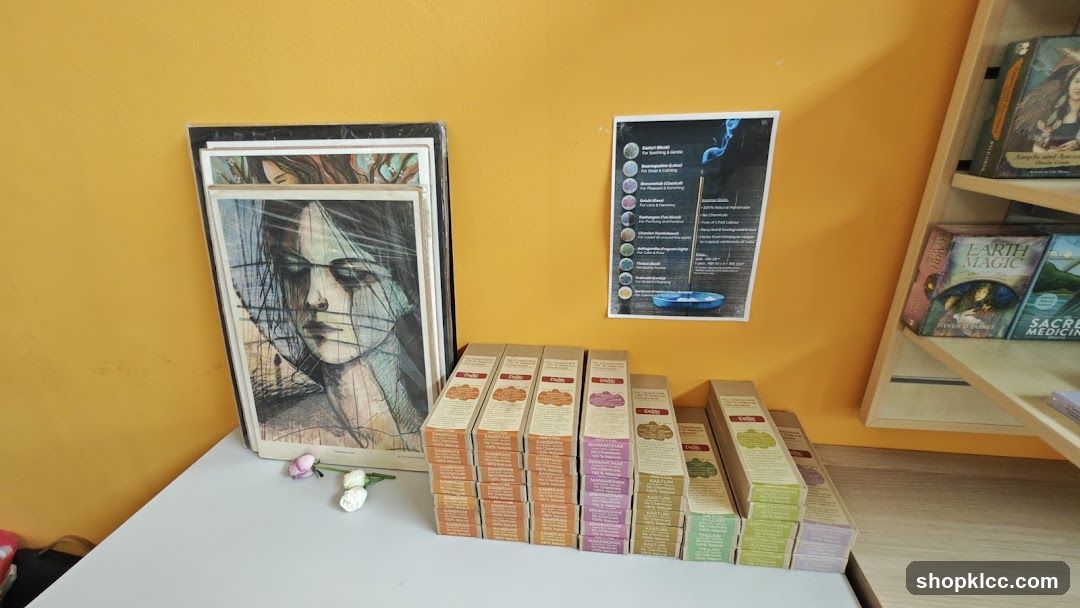 Incense and Books Display