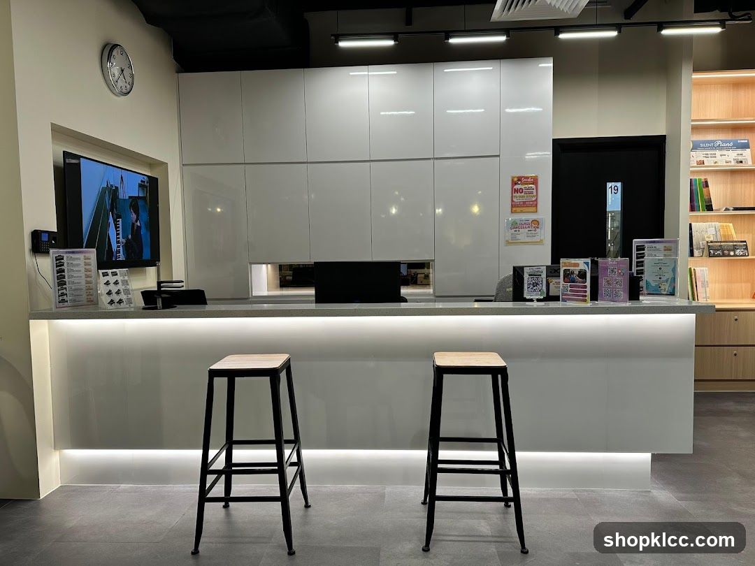 Reception Area with Bar Stools