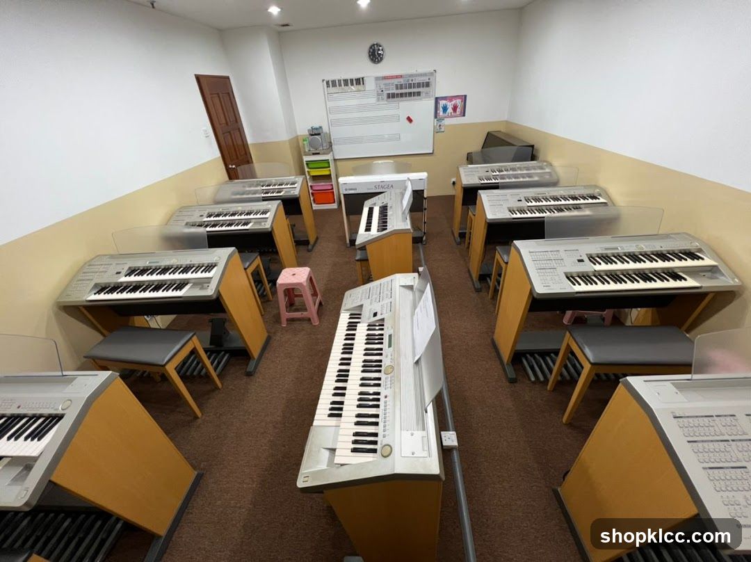 Keyboard practice room