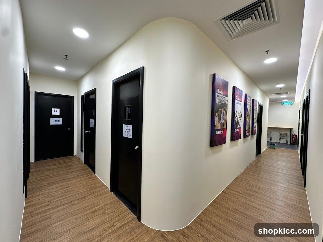 Hallway with Doors and Artwork