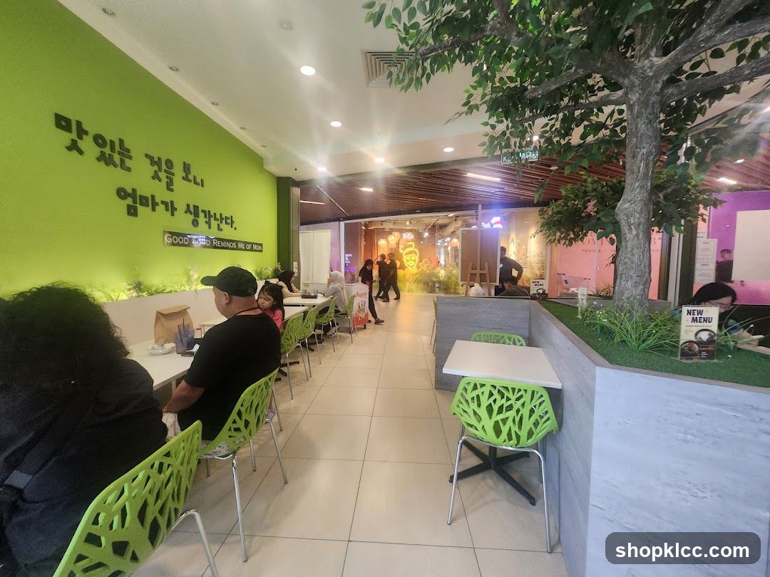 Restaurant Interior with Korean Text