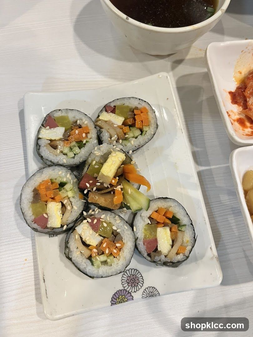 Kimbap and Side Dishes