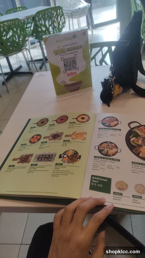 Sapooang Menu