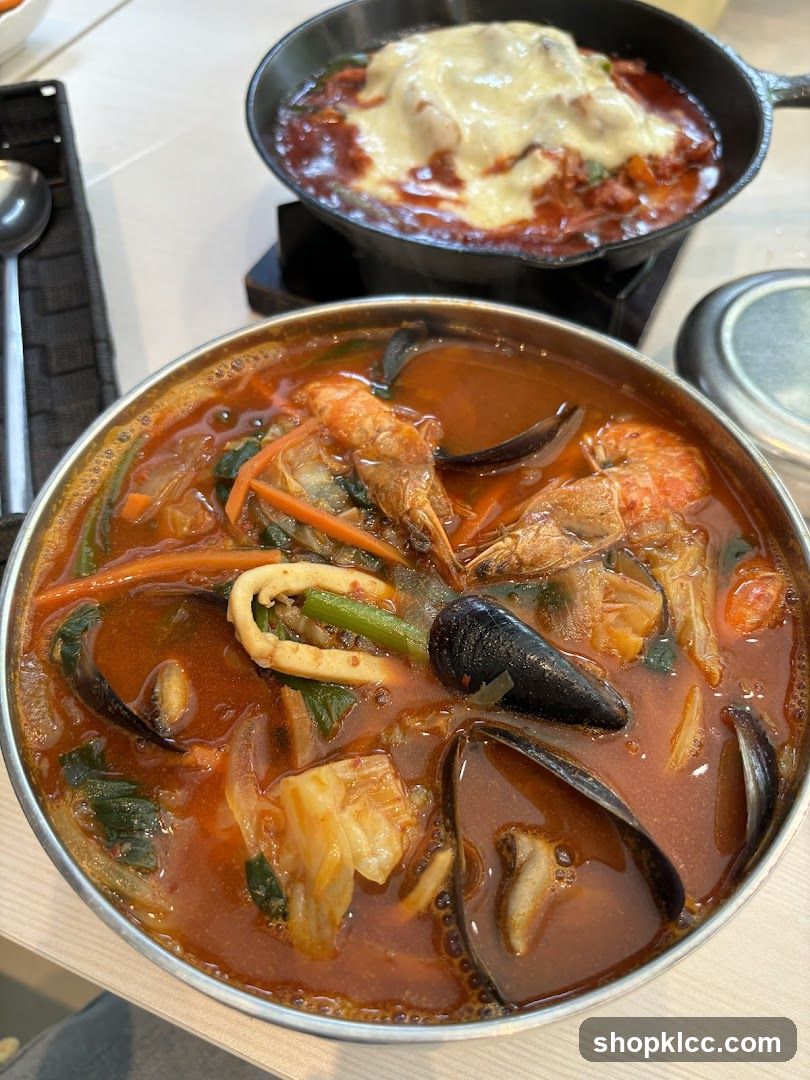 Seafood Noodle Soup and Baked Dish