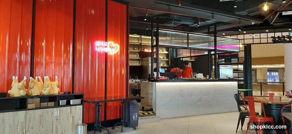 Restaurant Interior with Neon Signage