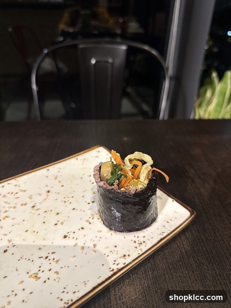 Gimbap Roll on Plate