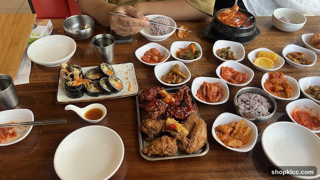 Korean Meal with Various Side Dishes