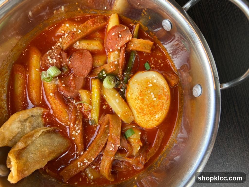Spicy Rice Cakes with Sausage and Egg