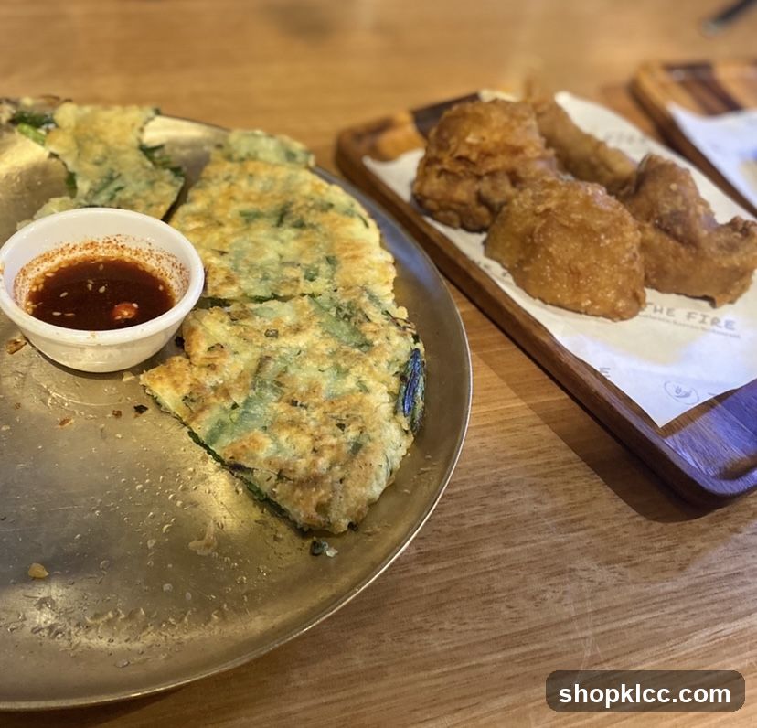 Korean Pancakes and Fried Chicken