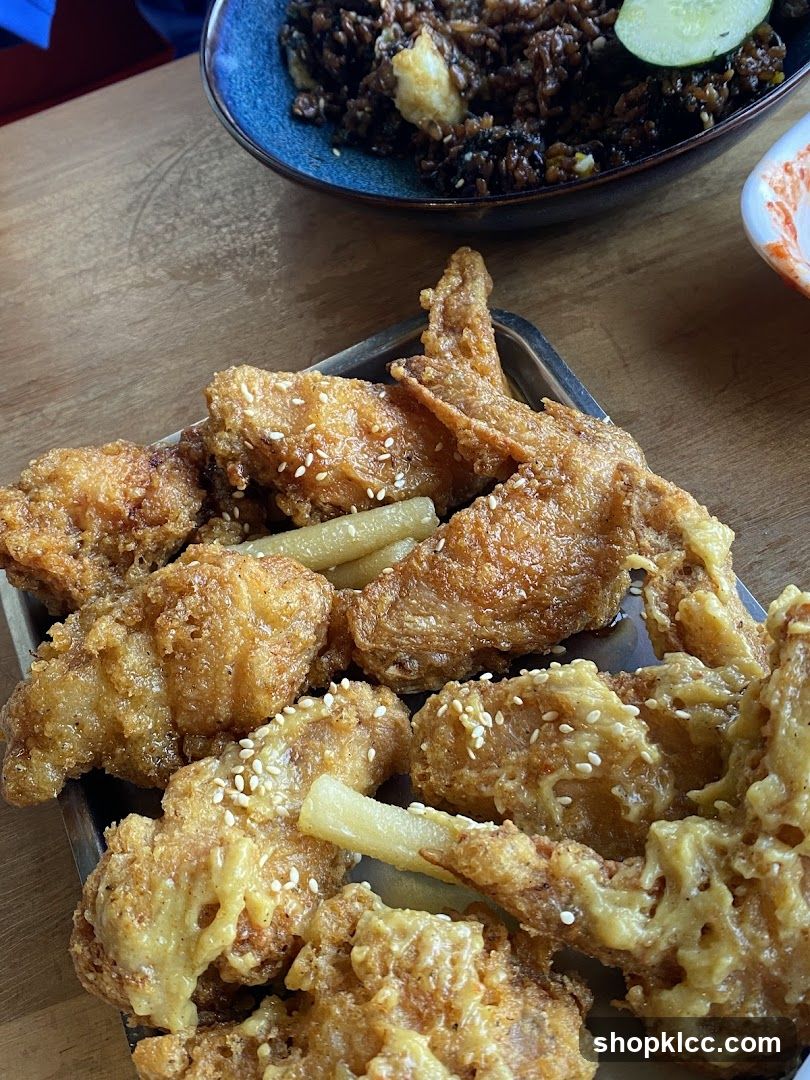 Fried Chicken Wings and Rice