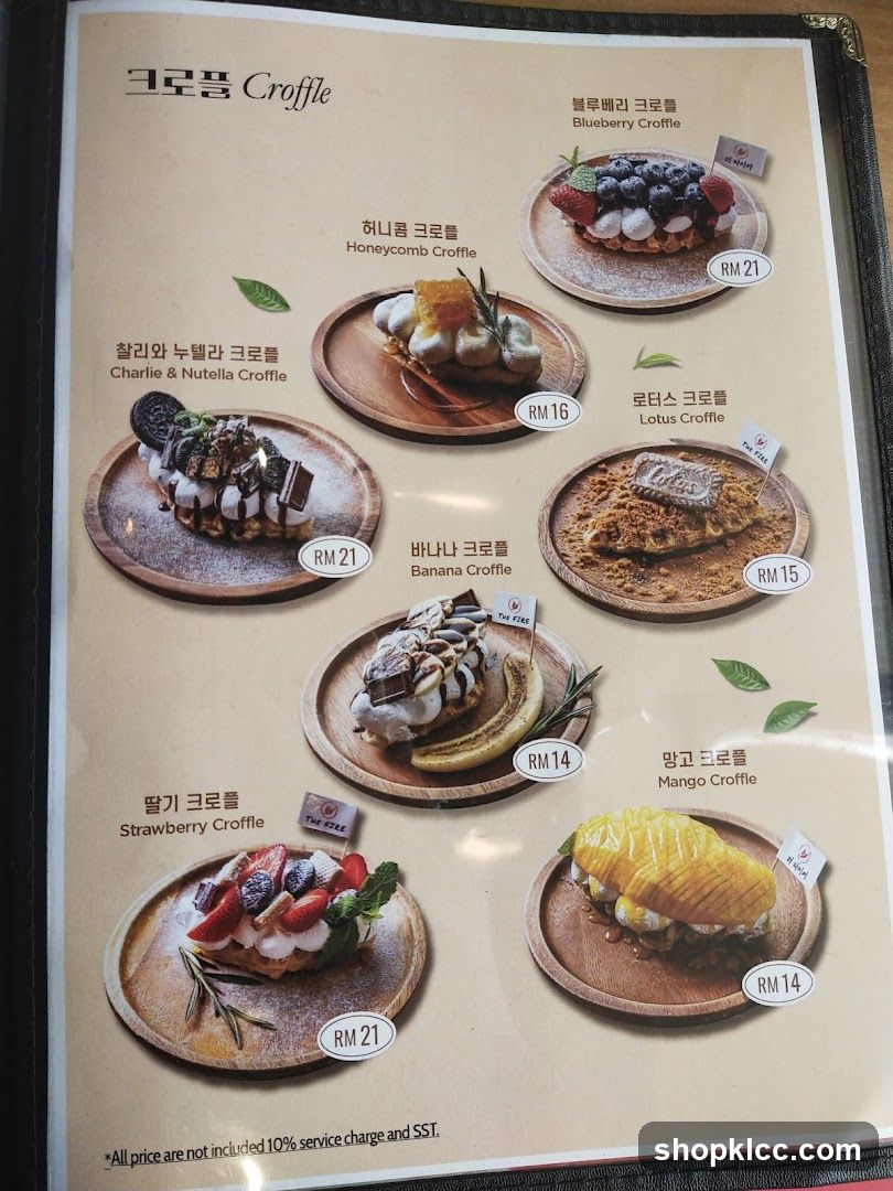 Croffle Menu