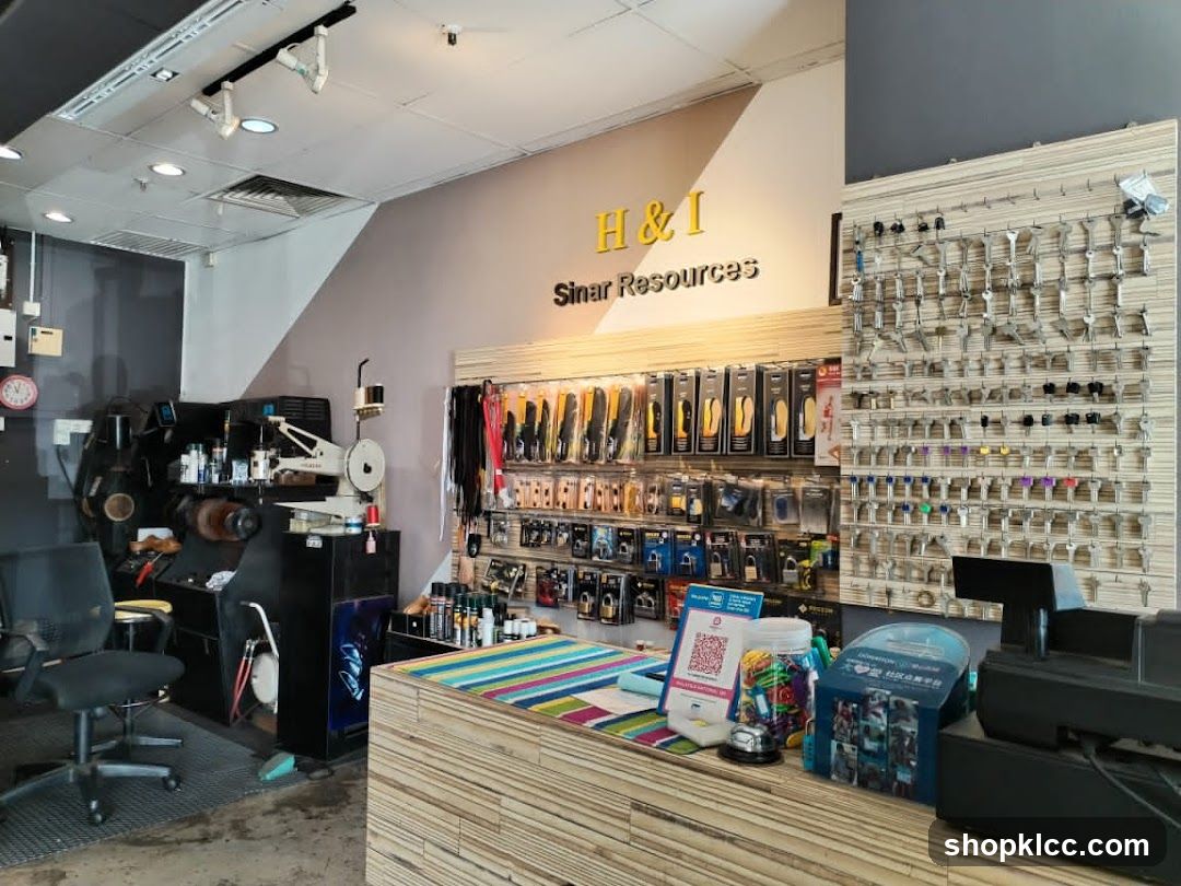 Key cutting and shoe repair shop