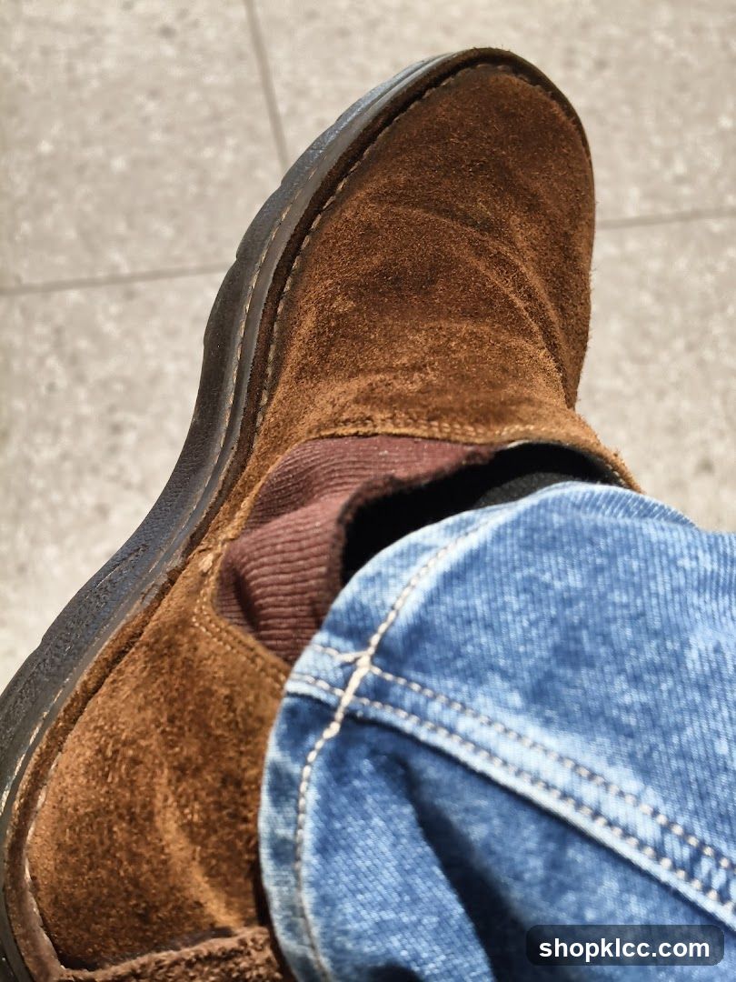 Brown Suede Boot and Jeans