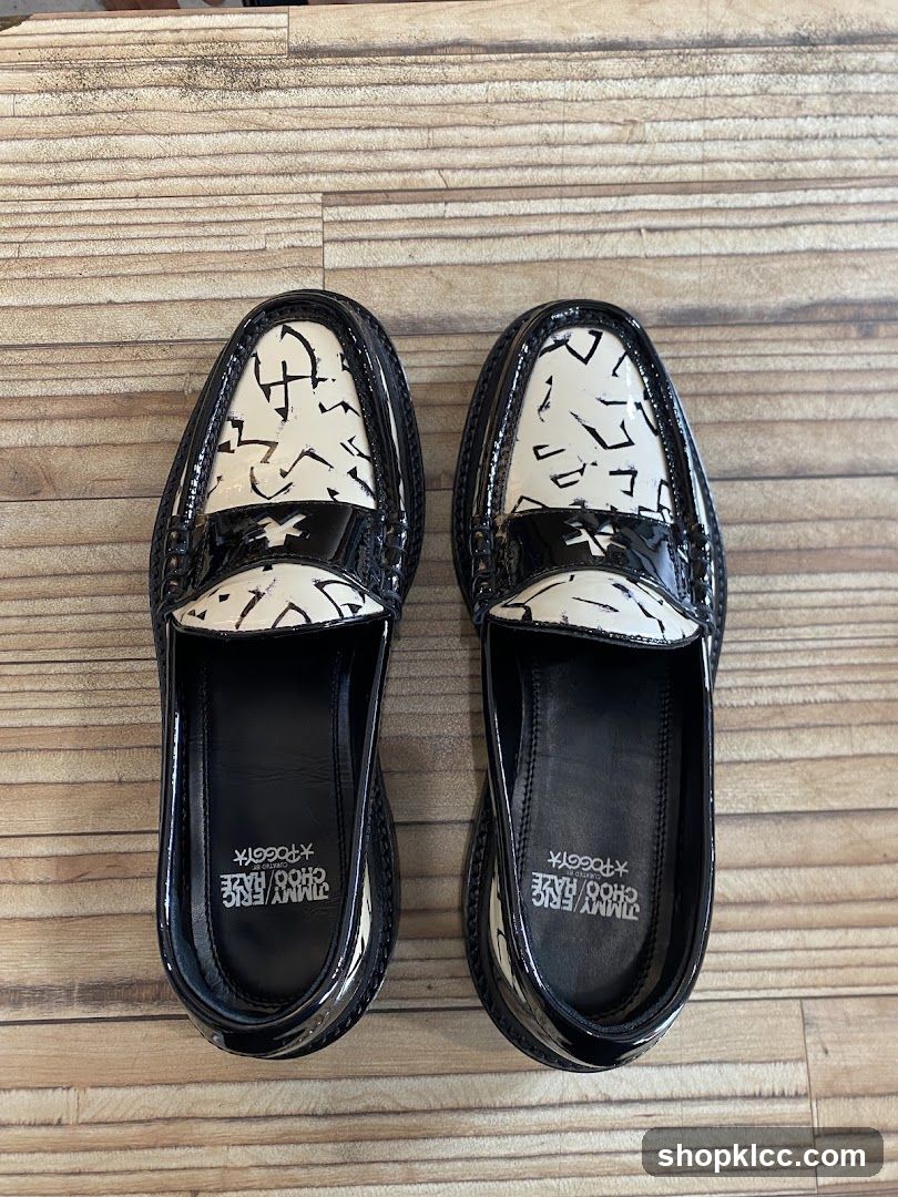 Black and White Loafers